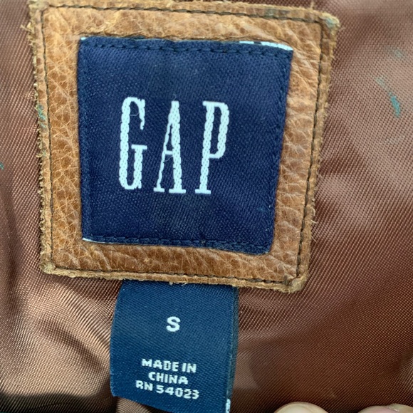 !Sold! Vintage Gap Brown Leather Womens Jacket - Picture 7 of 8